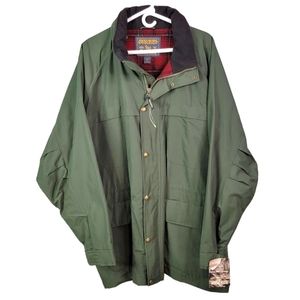 Woolrich Vintage Flannel Lined Three Season Outdoor All Weather Coat 2XL NWT